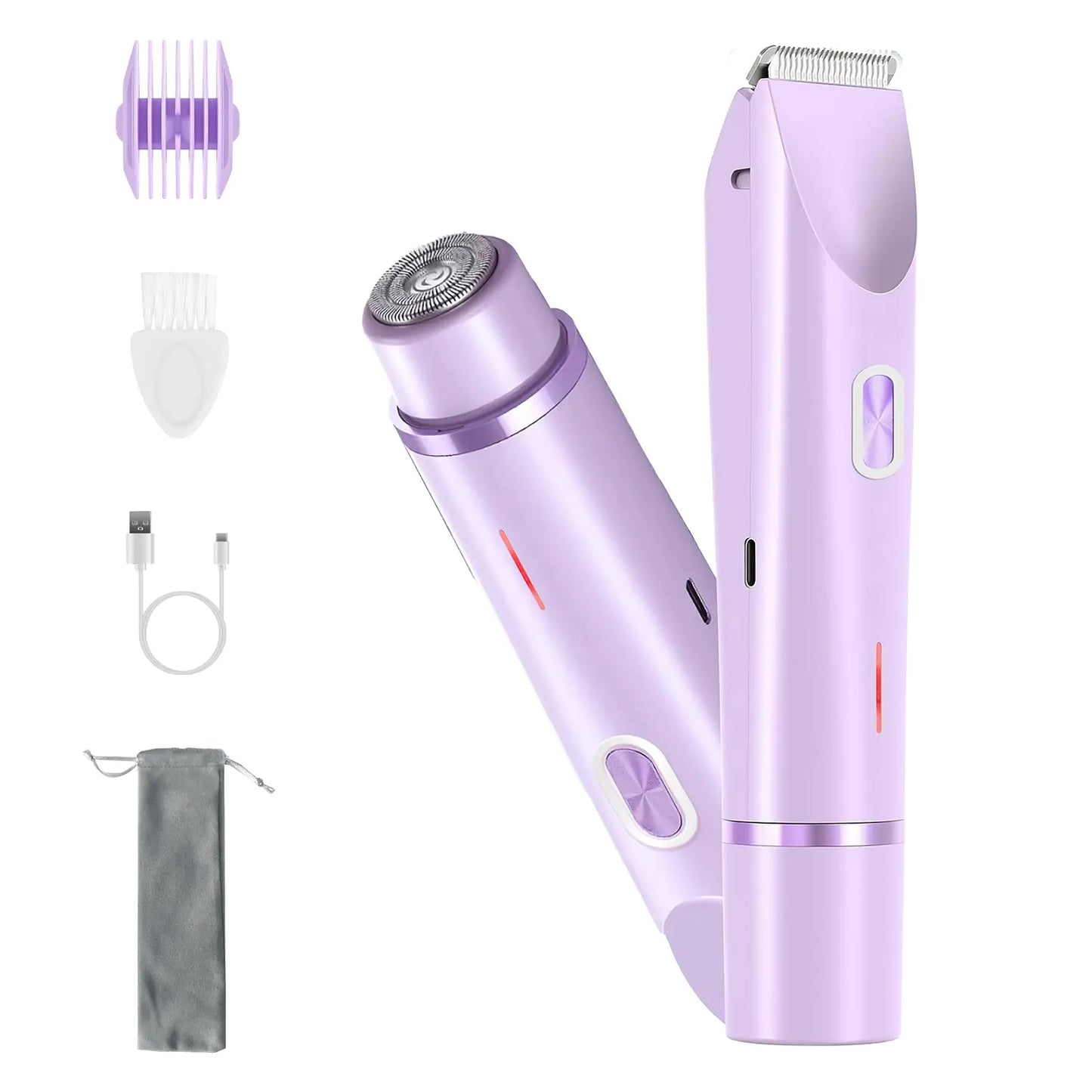 2-in-1 Waterproof Bikini Trimmer for Women